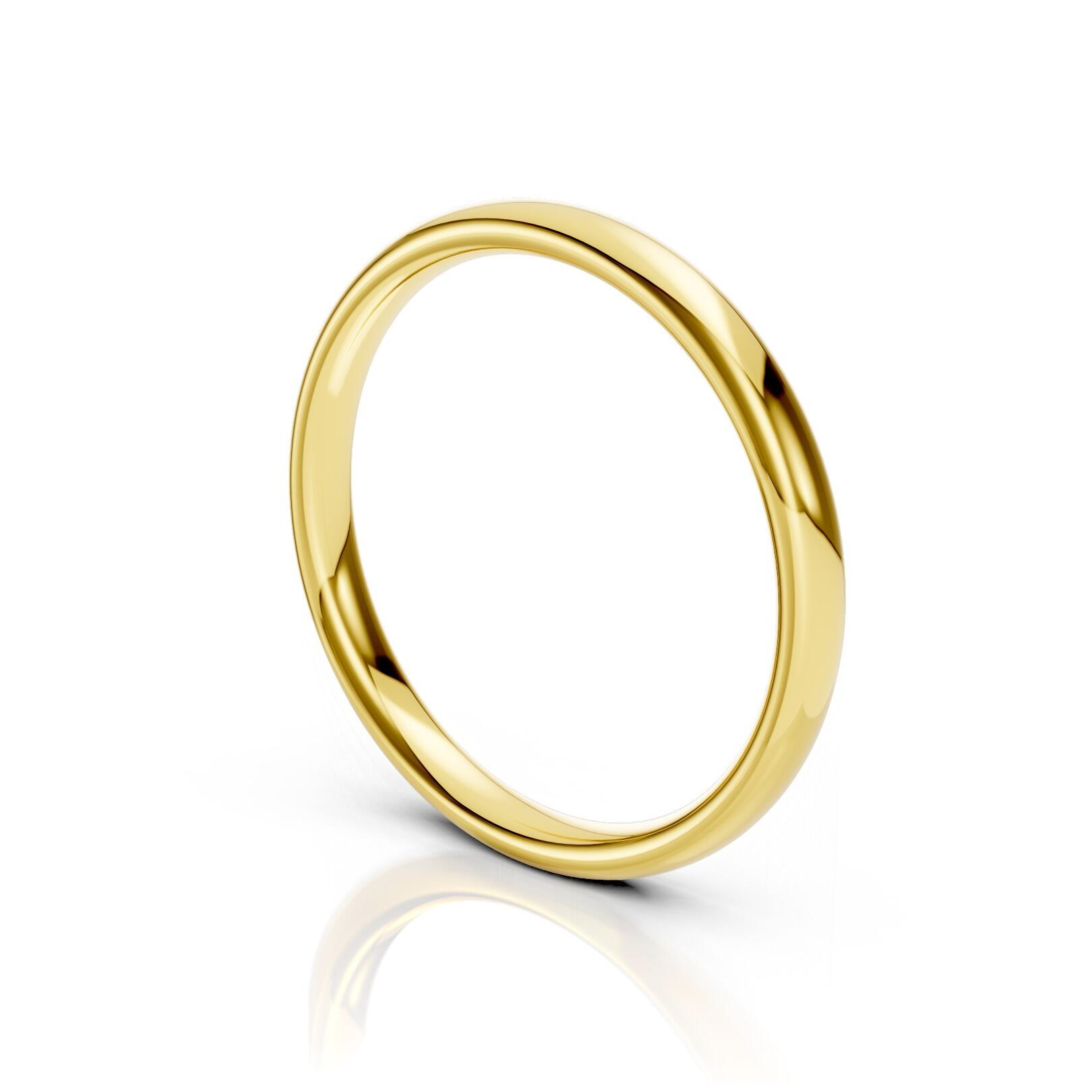 Mens 2.5mm medium traditional court comfort fit wedding ring 1.7mm depth in gold platinum palladium silver titanium and black zirconium
