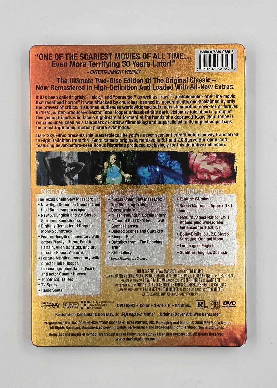 The Texas Chainsaw Massacre - Steelbook - DVD - Region 1 - [Pre-owned) - Dark Sky Films - Item Image 2