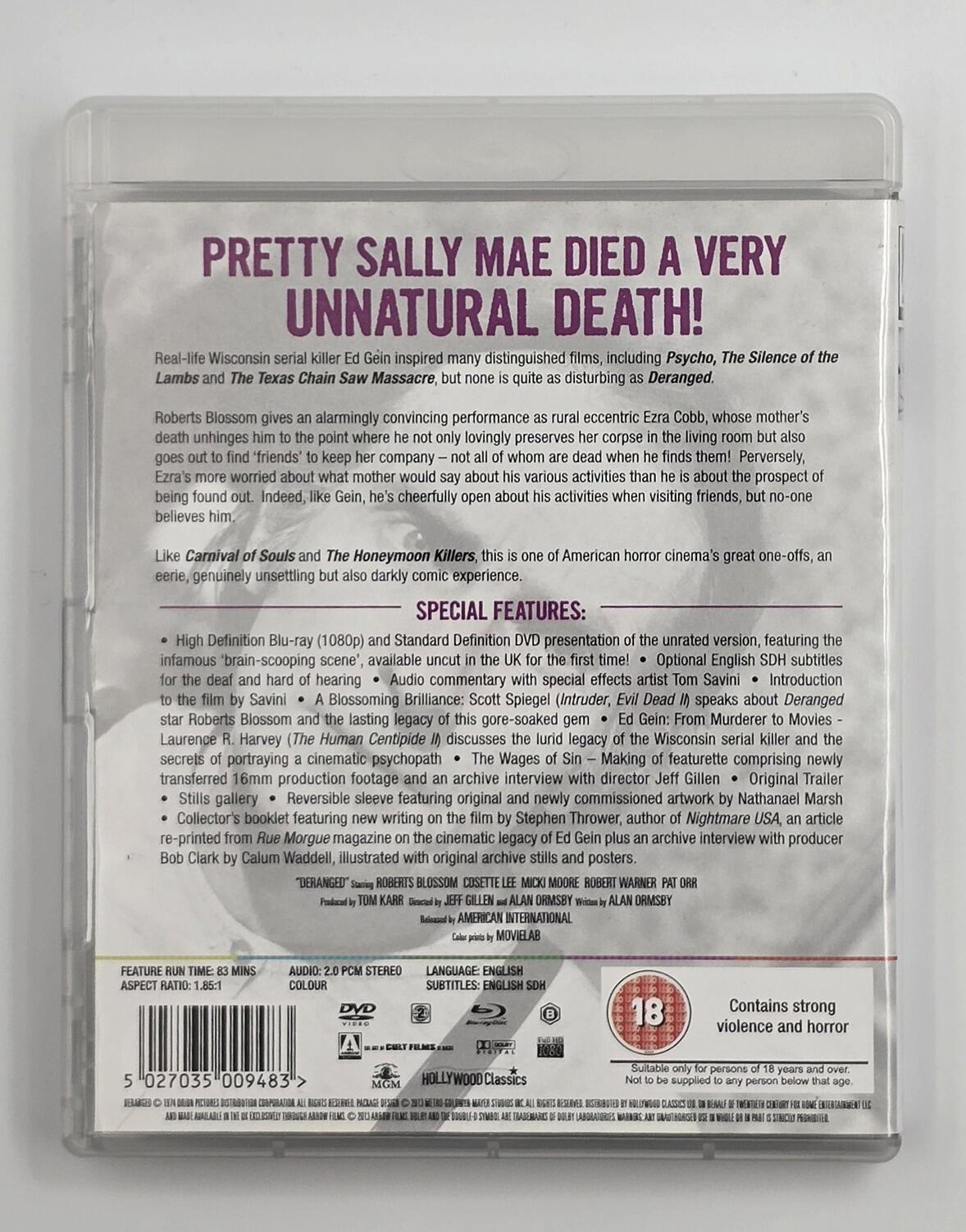 Deranged - Blu-Ray (Region B) + DVD (Region 2) - Arrow Video - Item Image 2