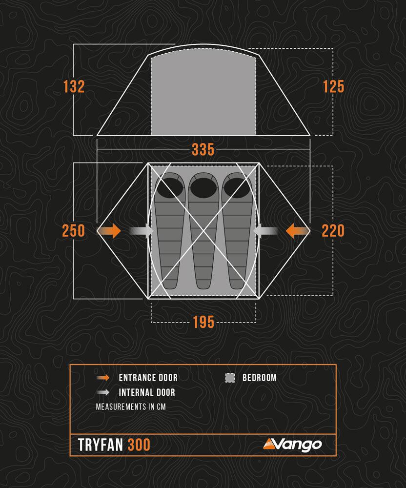 Vango Tryfan 300 - Floorplan