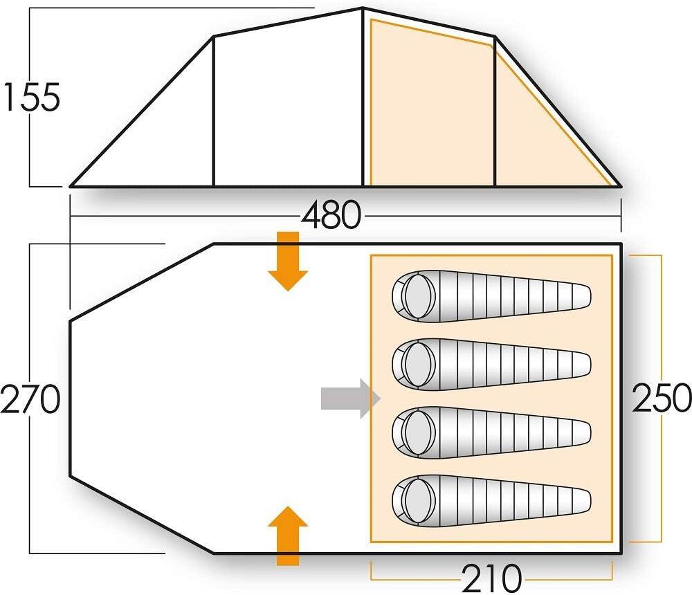 Vango Venture 450 - Floorplan