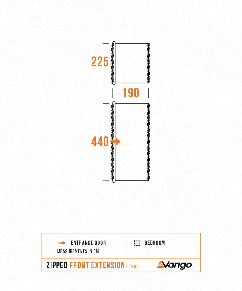 Zipped Front Extension -Sentinel Elite-TA105- Anantara/Ventanas 650XL - Floorplan