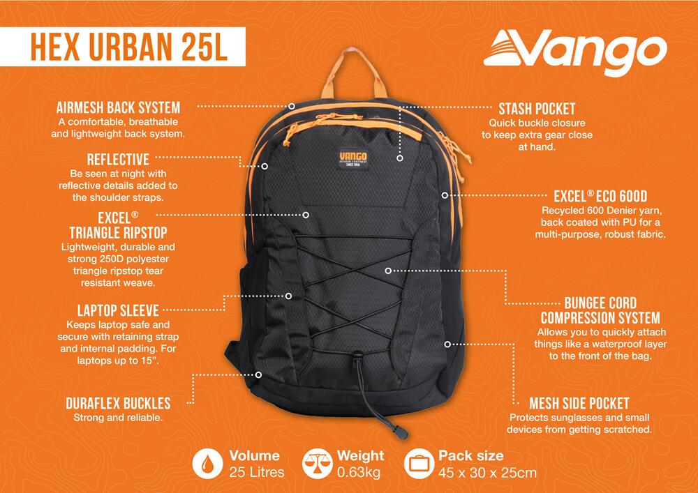 Hex Urban 25L - Floorplan