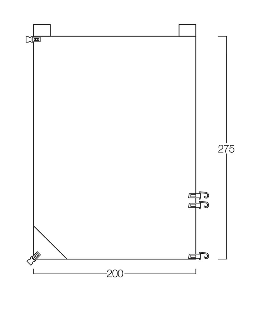 Caravan Awning Side Canopy - Floorplan