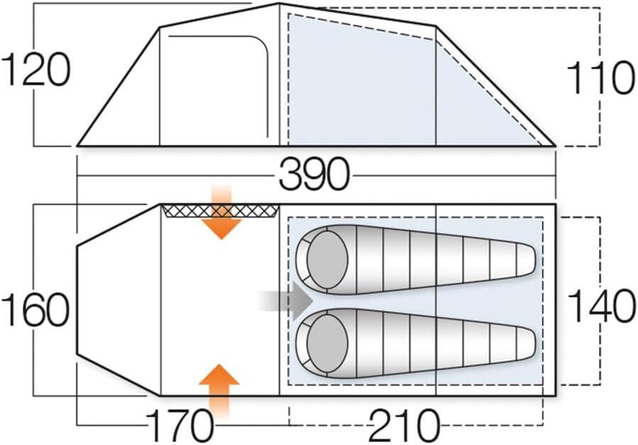 Vango Venture 250 - Floorplan
