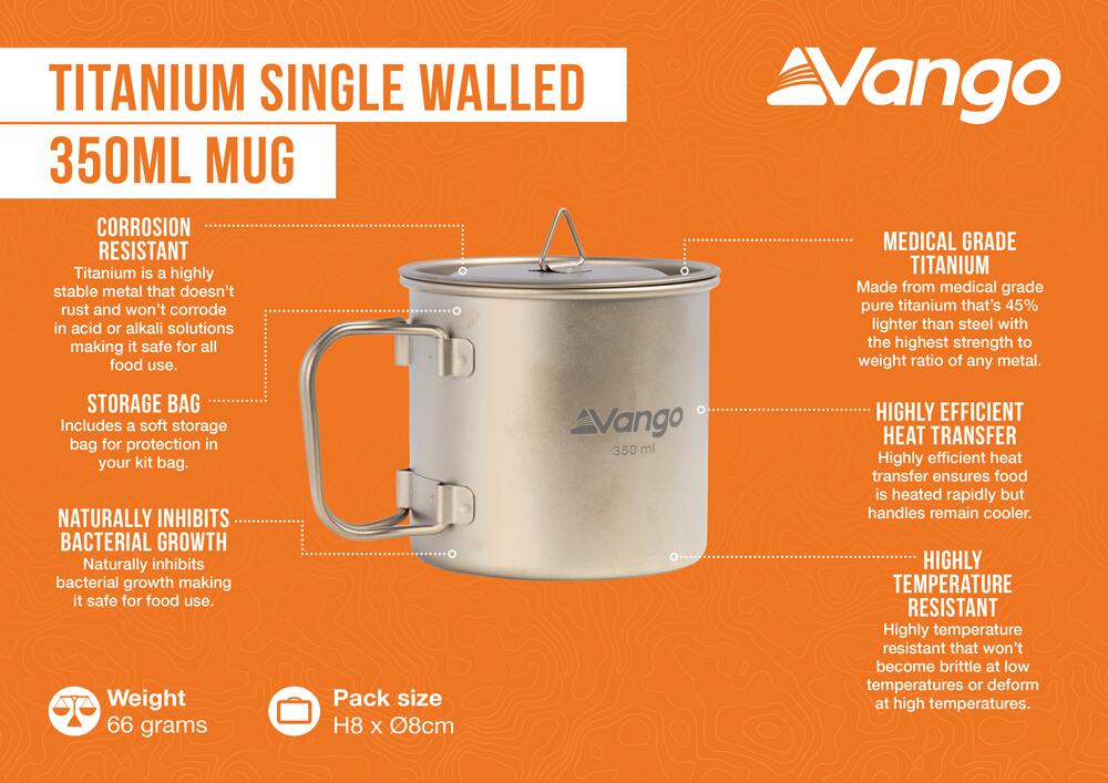 Titanium Single Walled 350ml Mug - Floorplan