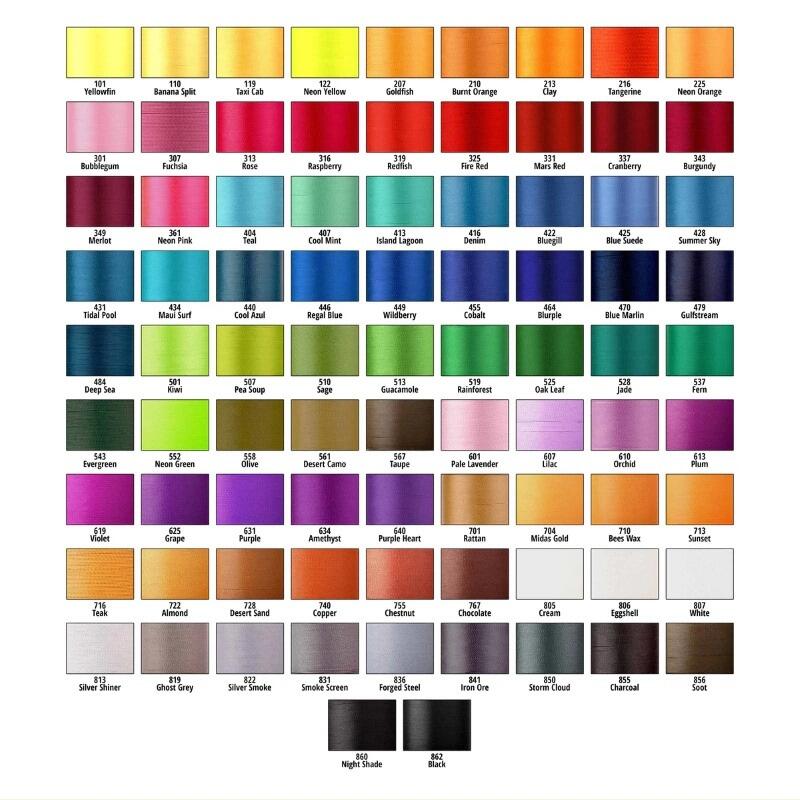 ProWrap Nylon Colour Chart
