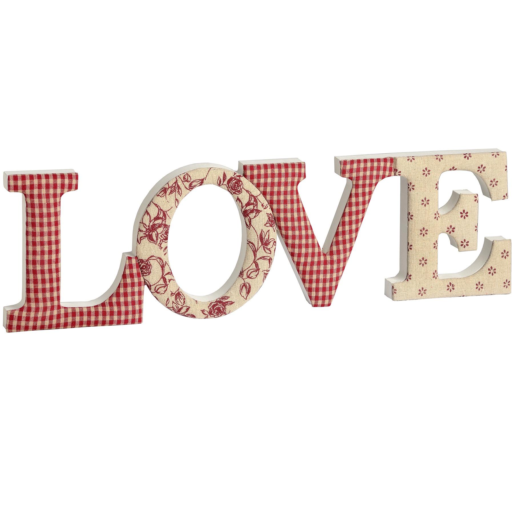 Fabric 'LOVE' Ornamental Letters