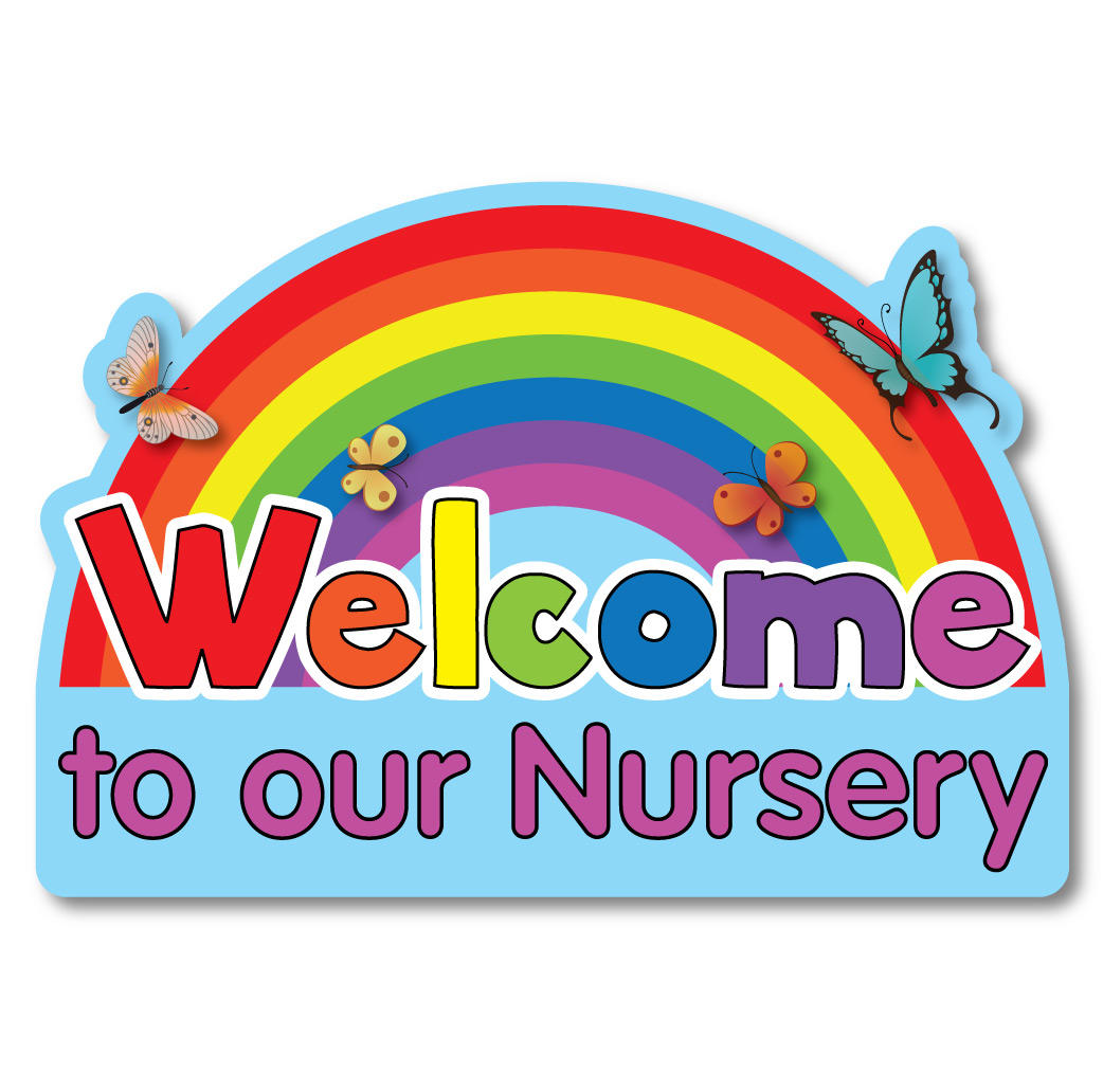 Nursery Rainbow Welcome Sign