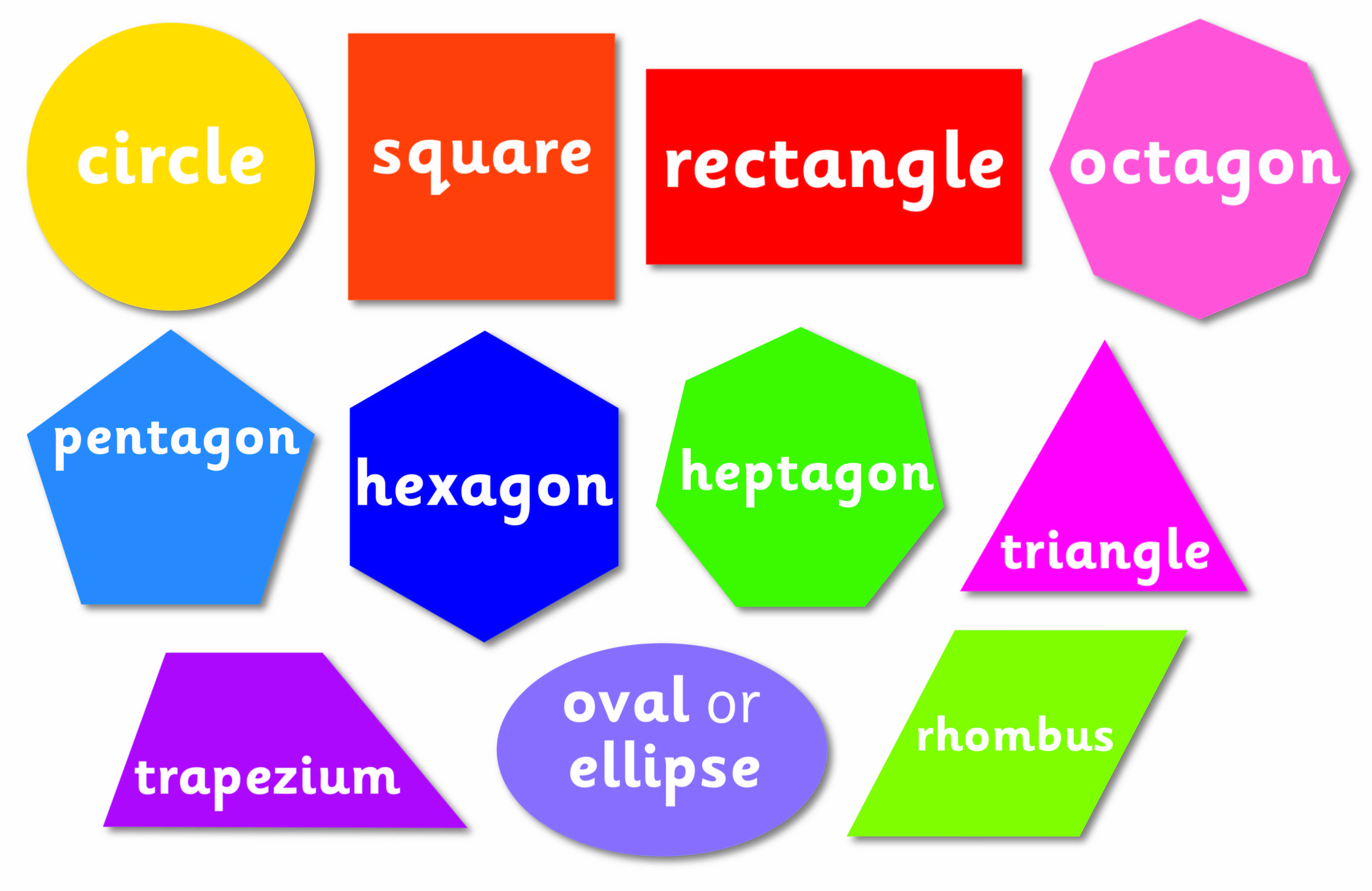 2d geometric shapes names and pictures