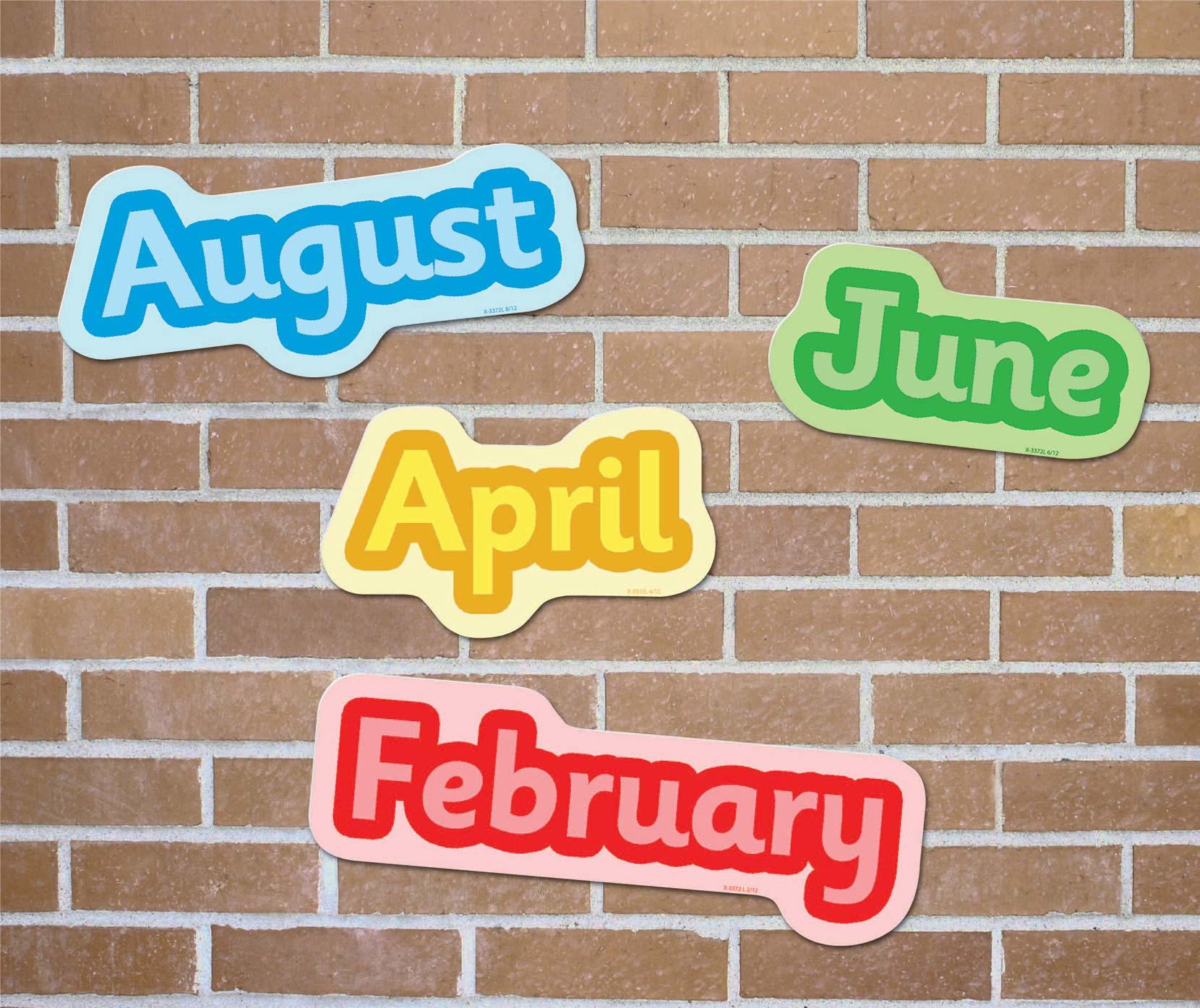 Cut Out Month Signs