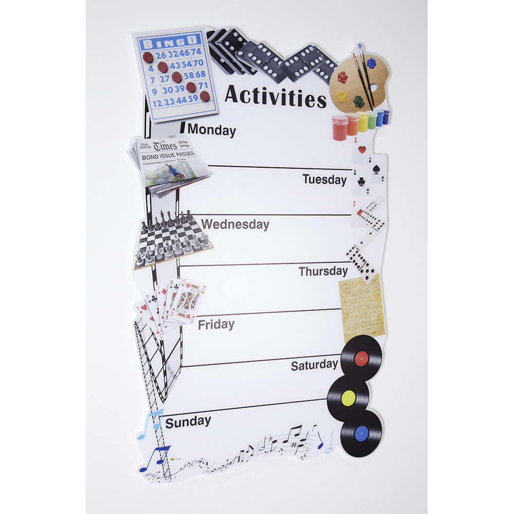 DEMENTIA/ELDERLY/SPECIAL NEEDS CARE HOME DAILY ACTIVITIES BOARD WITH 24 CARDS 