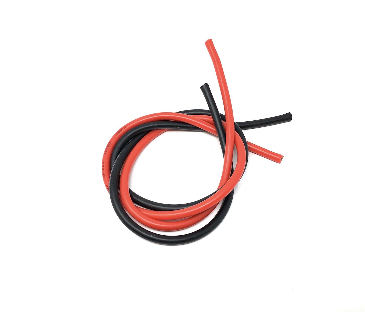 12awg Silicone Wire 0.5M Black and Red