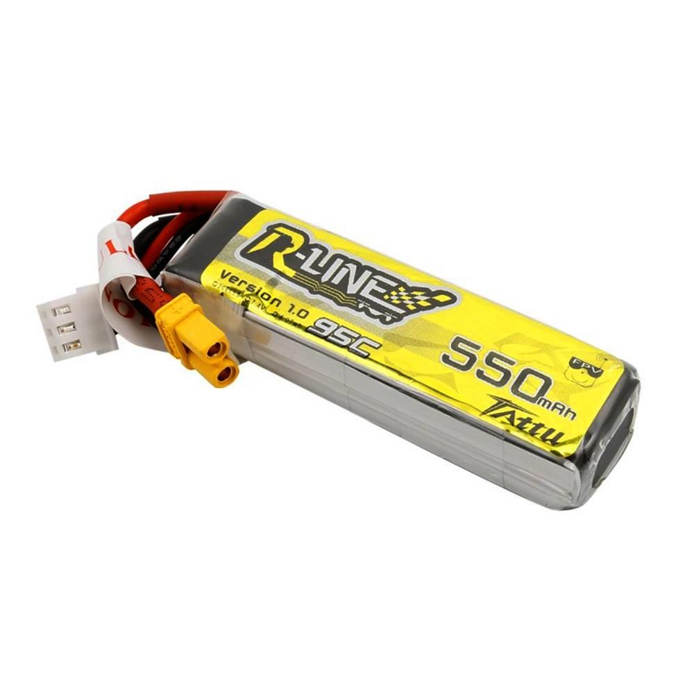 Tattu R-Line 550mAh 2S LiPo Battery 7.4V XT30