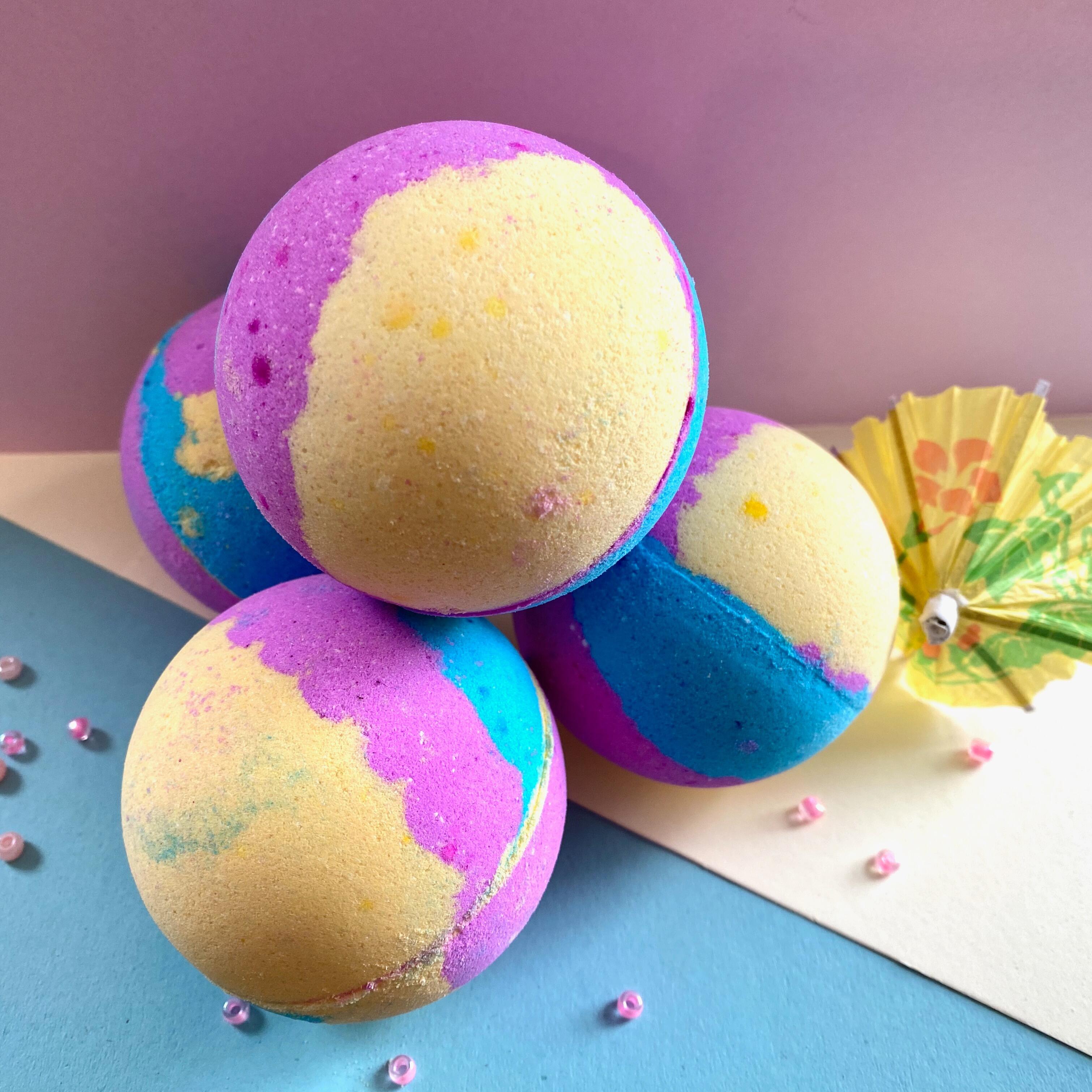 handmade unicorn poop bath bomb