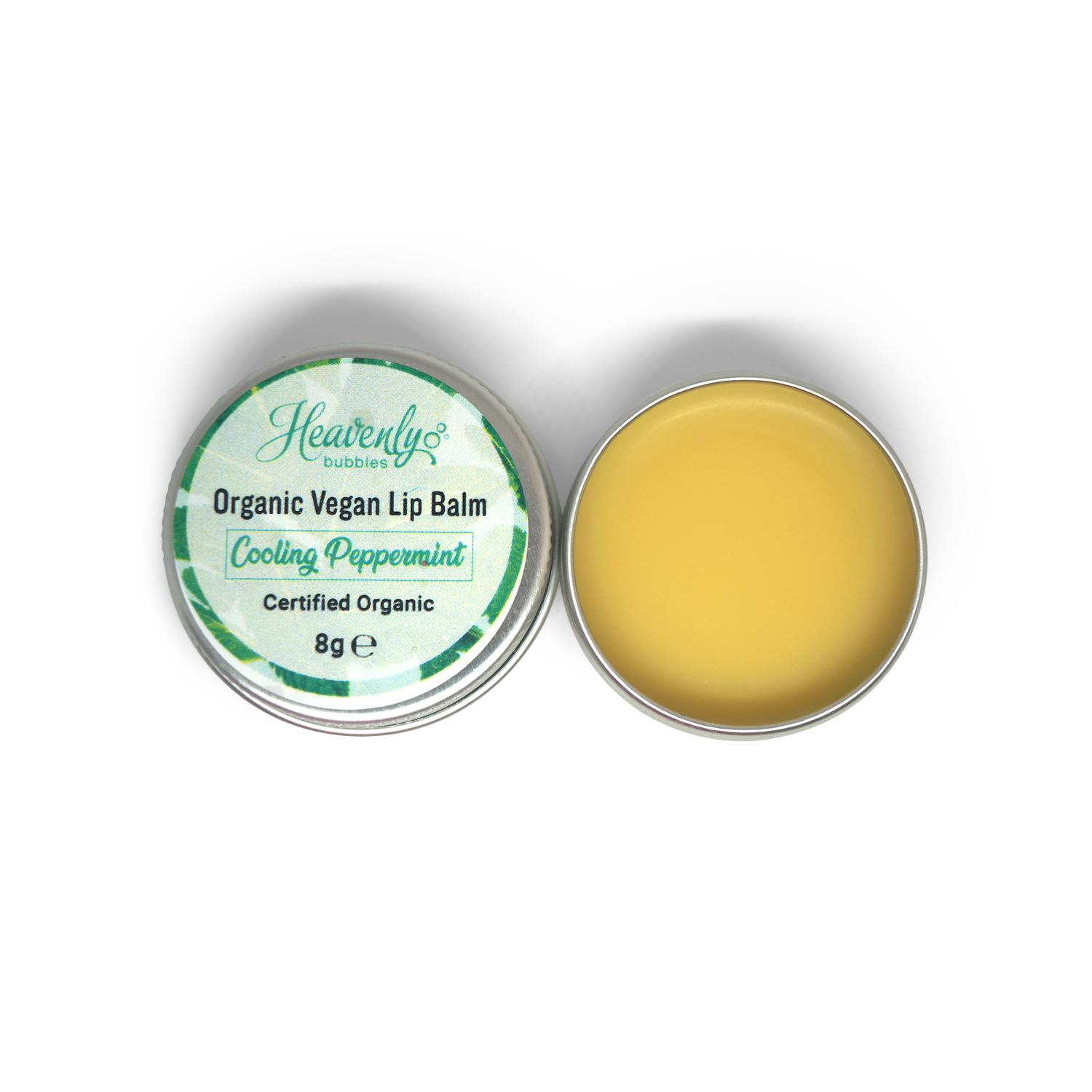 vegan peppermint lip balm