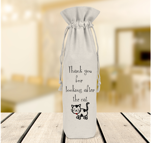 thank you looking after cat bottle bag