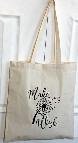 make a wish cotton tote