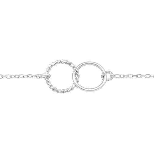 silver interlocked circles bracelet