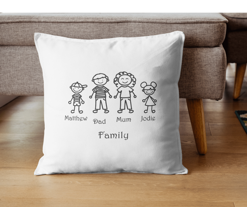 our family personalised cushion cover