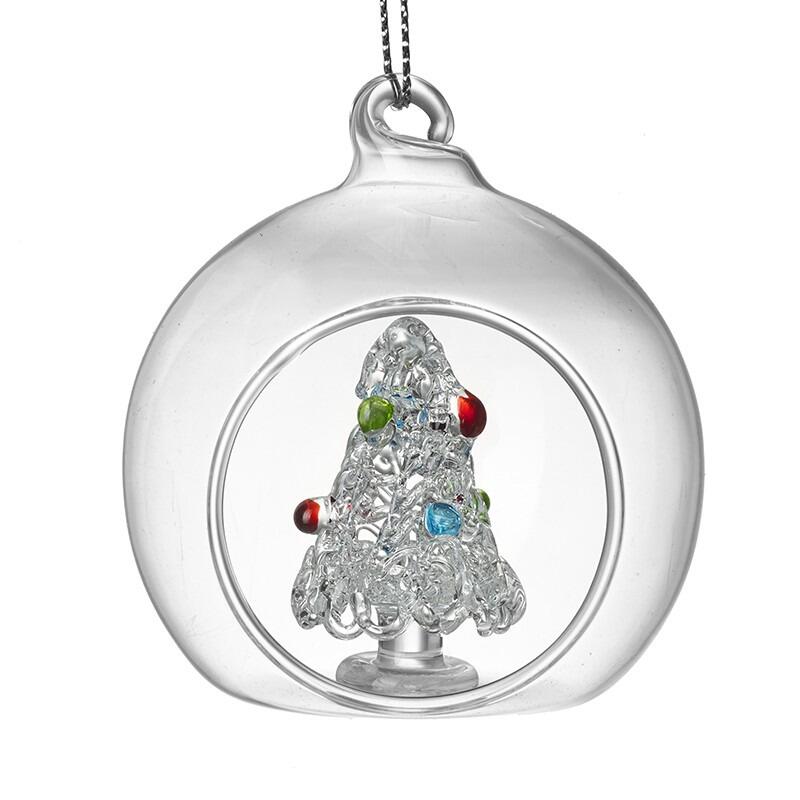 Glass bauble with Christmas Tree inside