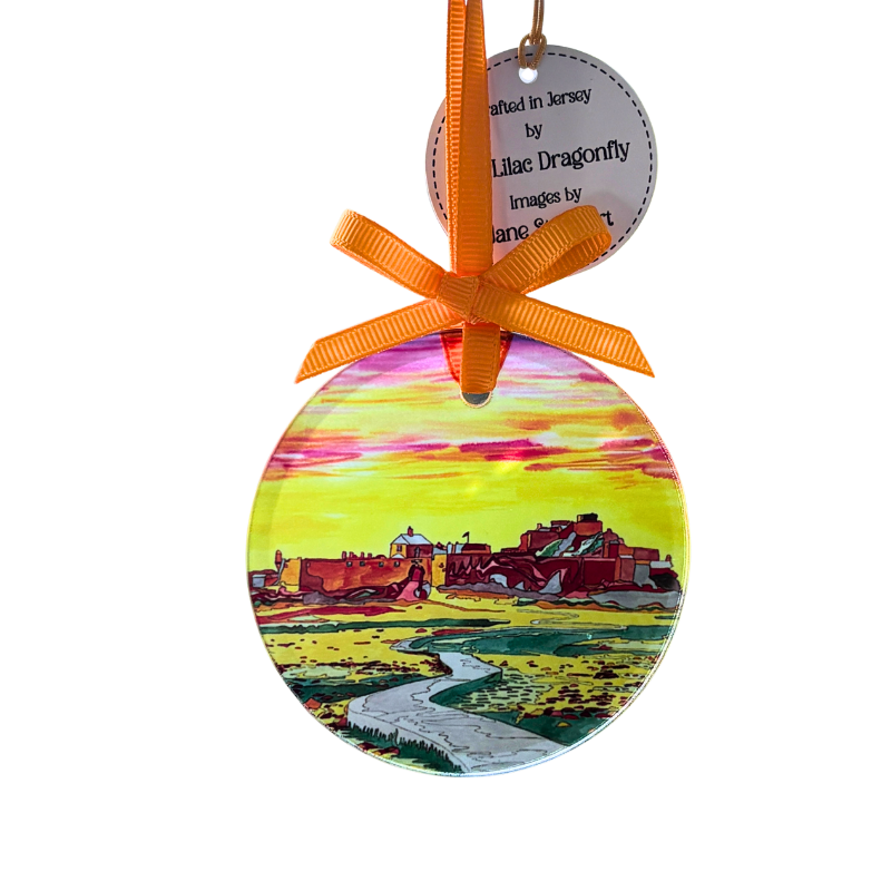 Elizabeth castle glass suncatcher