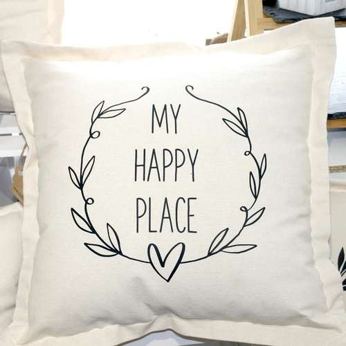 my happy place cushion