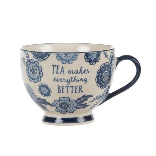 blue willow mug