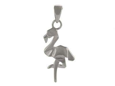 silver flamingo pendant