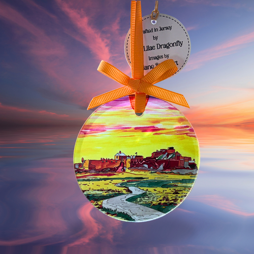 elizabeth castle glass ornament