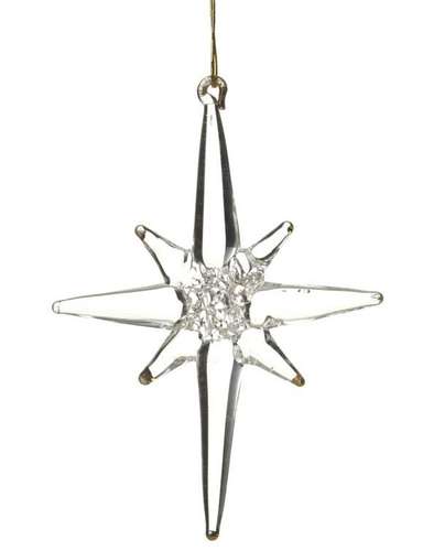 glass christmas star decoration