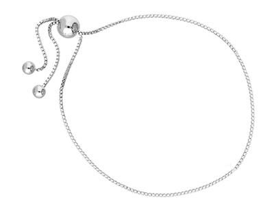 adjustable silver bracelet 1.2mm