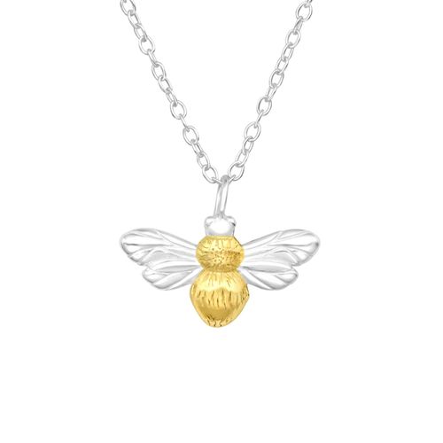 silver bee pendant