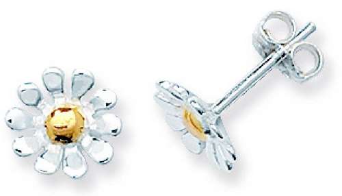 silver daisy studs