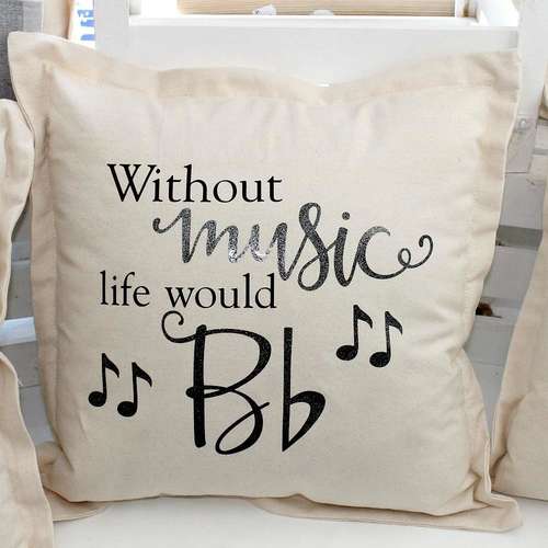 life without music cushion
