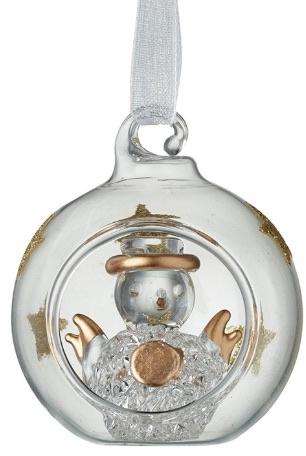 glass snowman bauble