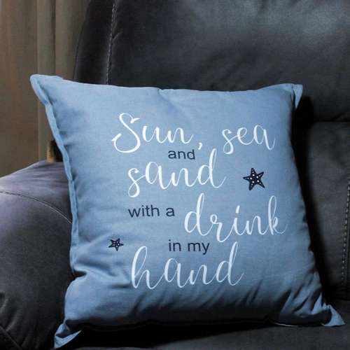sun sea sand sand cushion