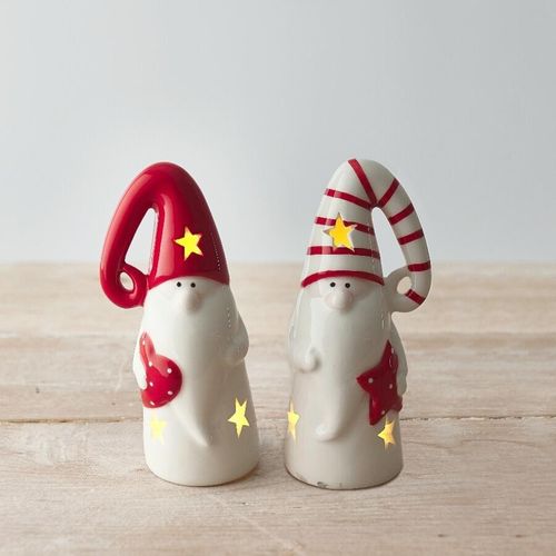 LED ceramic santa gonk