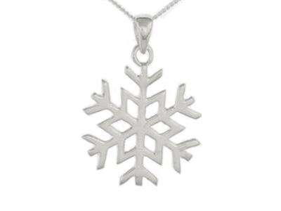Silver snowflake pendant