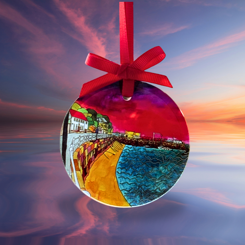rozel harbour glass ornament