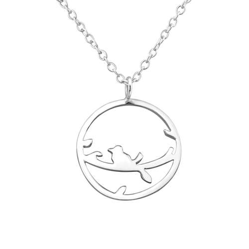 siver bird pendant