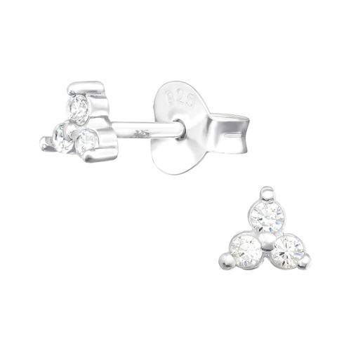 3 stone cz earrings