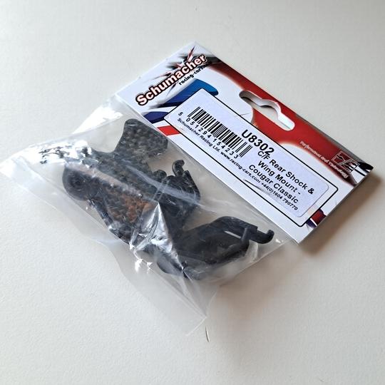 Muzzoom Models Schumacher U8302 C/F Rear Shock & Wing Mount Cougar