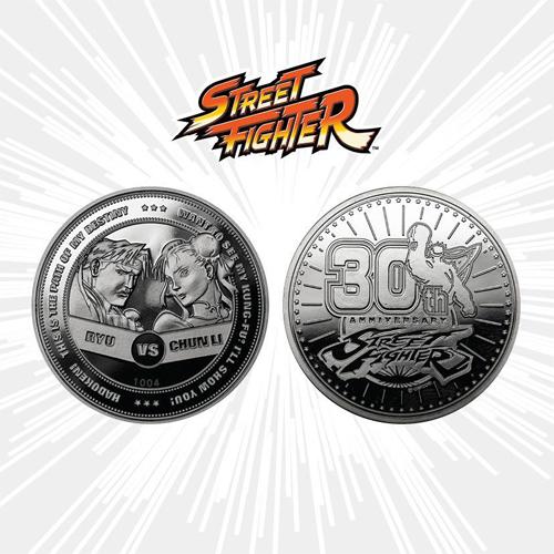 Street Fighter Collectable Coin 30th Anniversary Ryu vs Chun-Li Silver Edition