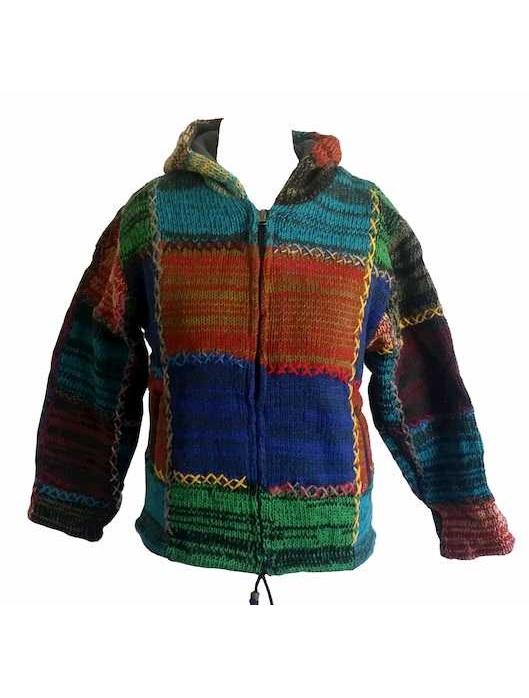 multicolor wool jacket