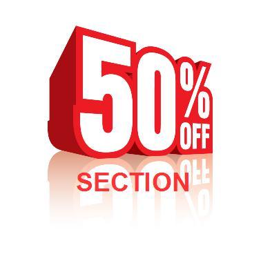 Click to go direct to our 50% off section.
