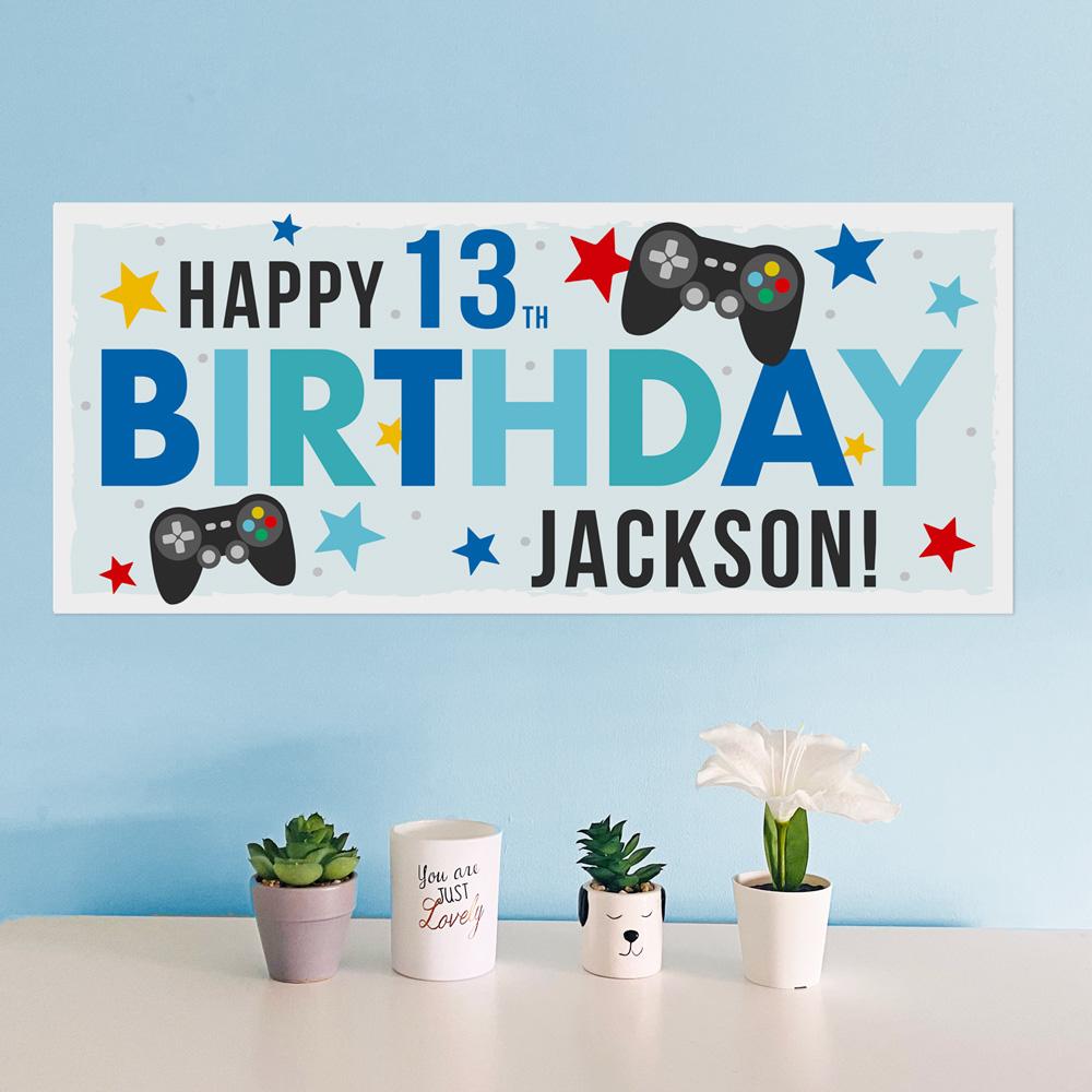 Gamers Birthday Banner | Birthday Party Decorations