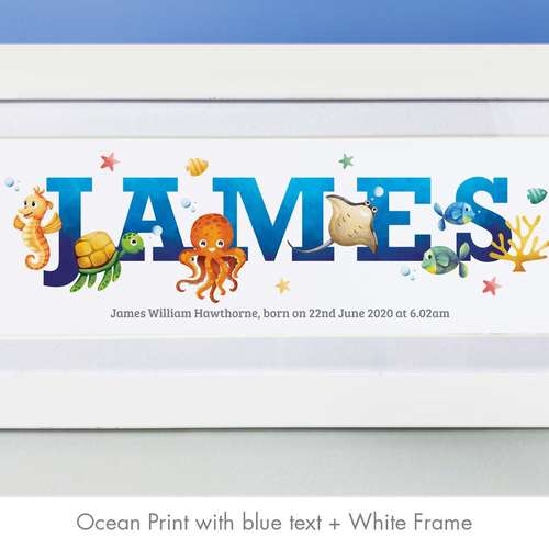 Frame My Name, under the sea nursery theme