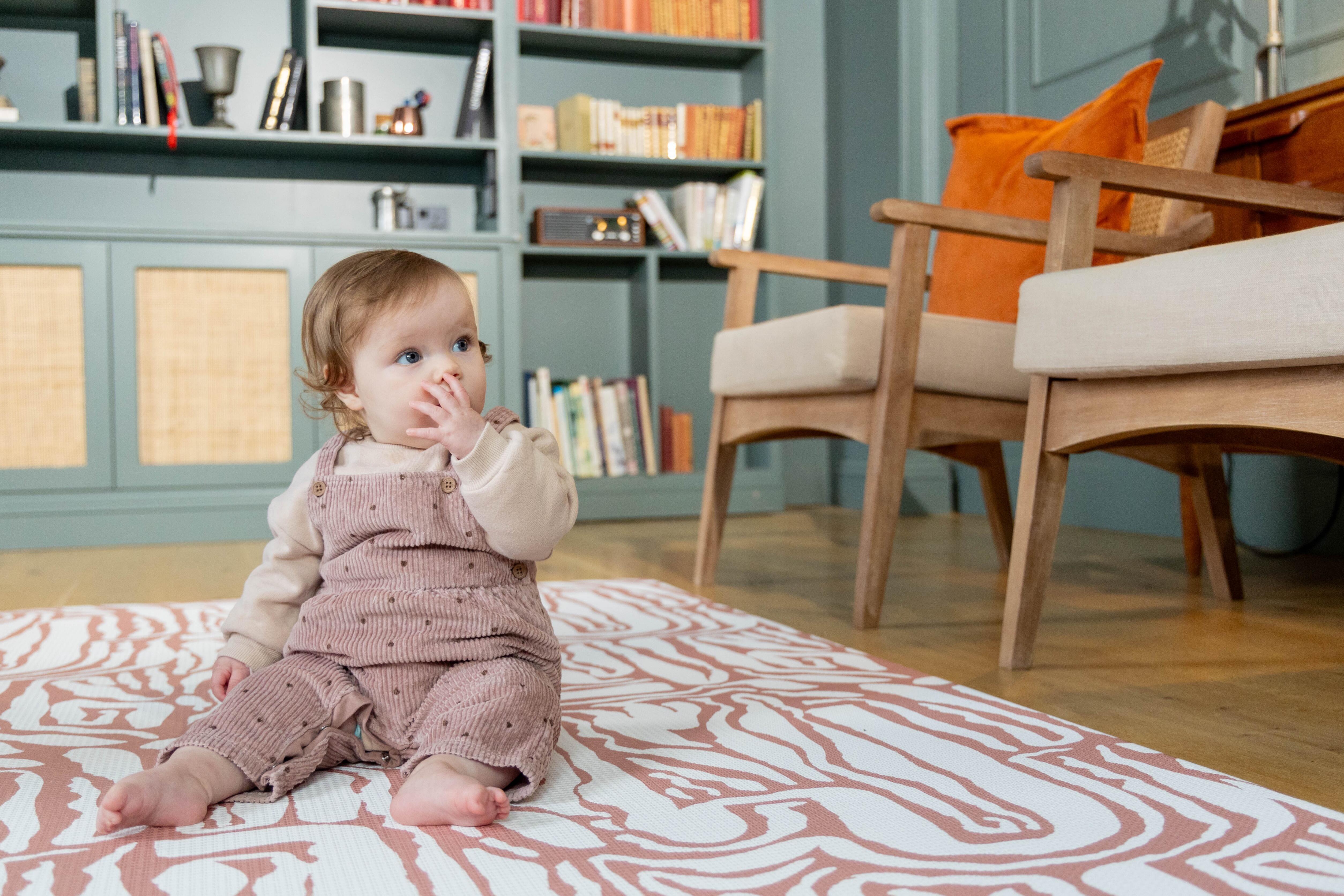 Pathway Terracotta baby playmat – premium reversible foam mat offering warmth, comfort and safety by Little Fae