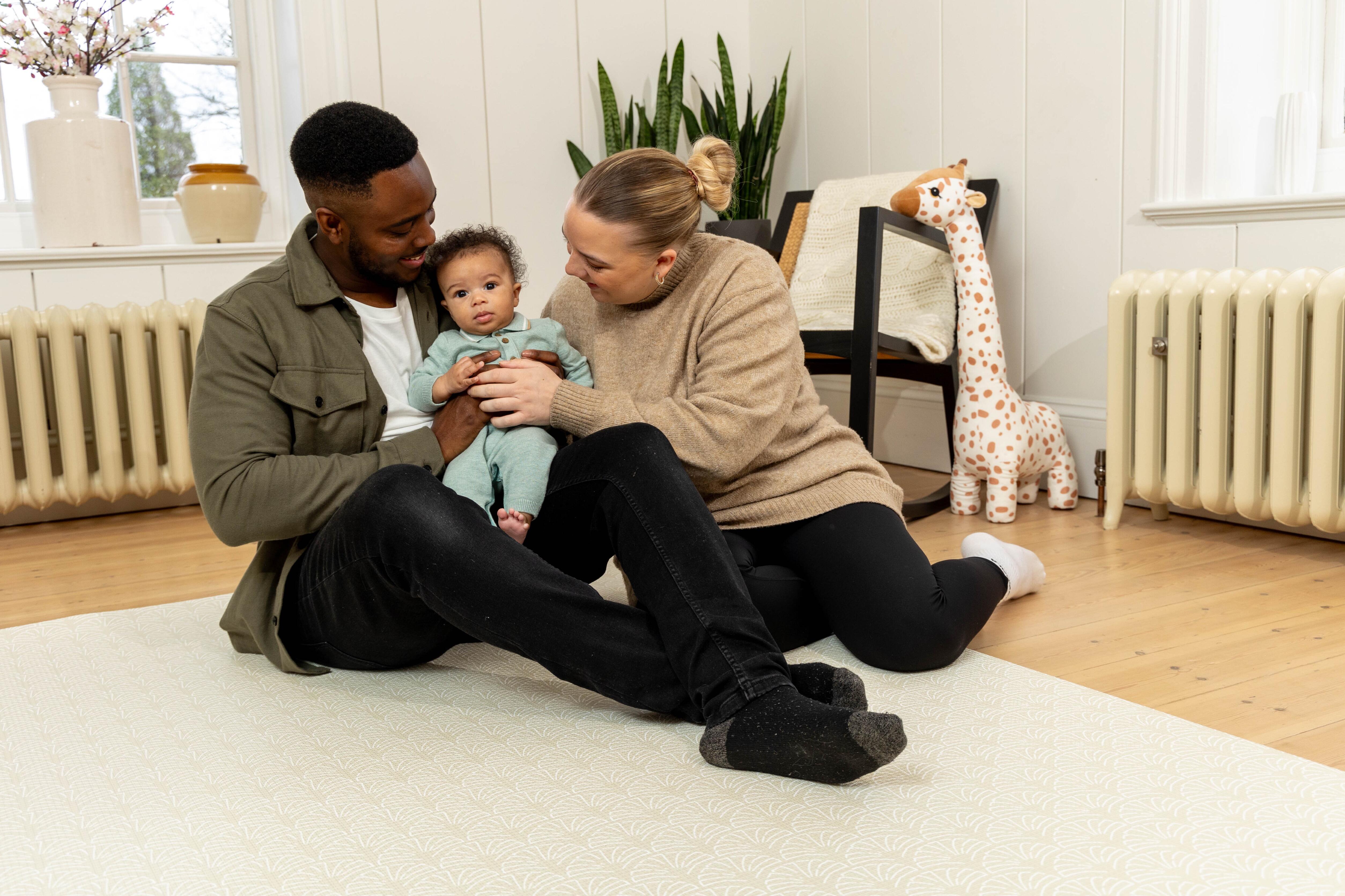 Non-toxic Medium Neptune Playmat in Sage for newborn and toddler play